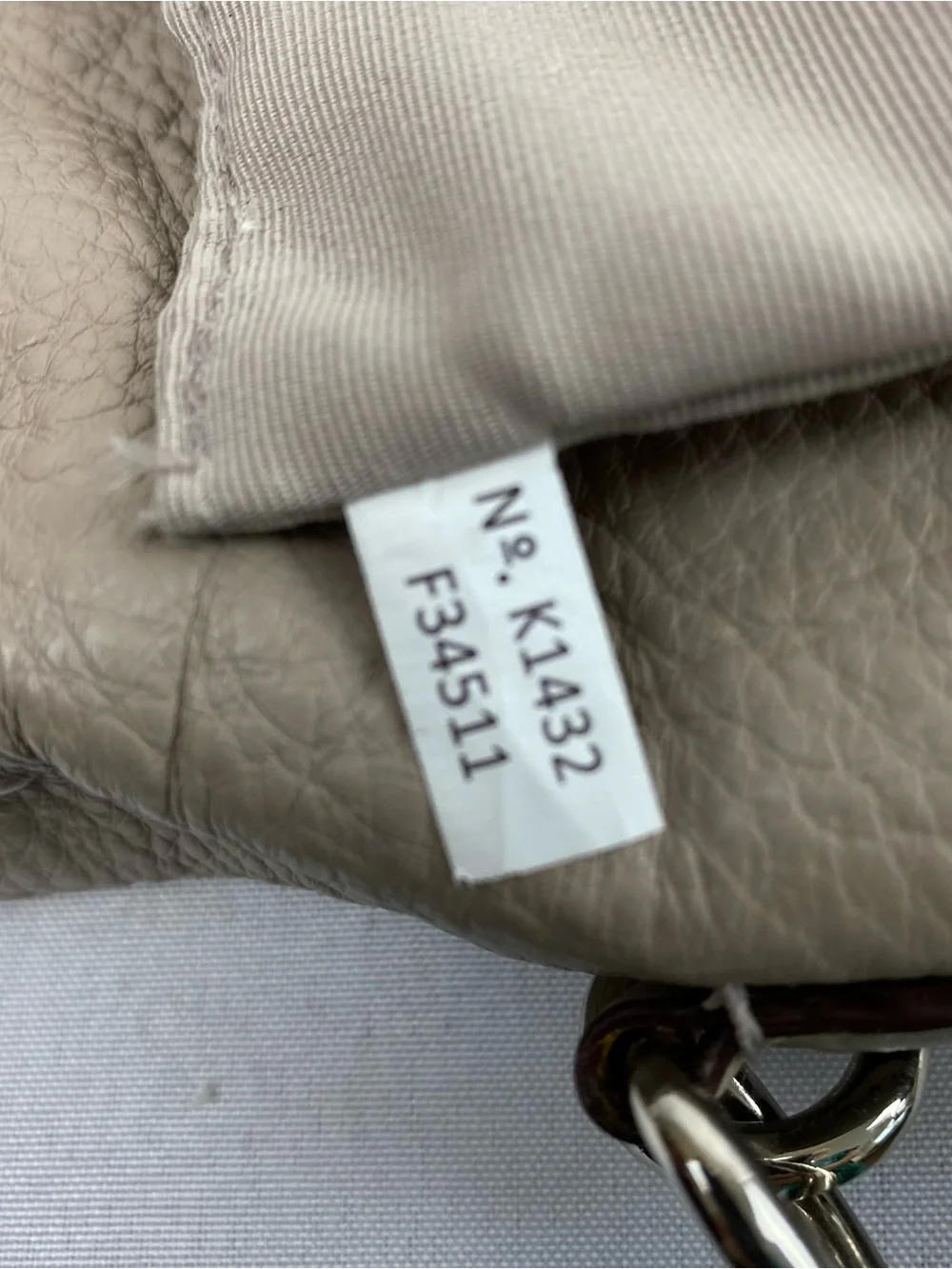 Coach Isabelle Taupe Grey Pebble Leather Hobo 3 Way Shoulder Crossbody Hand Bag